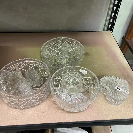 Assortment of Crystal and Glassware