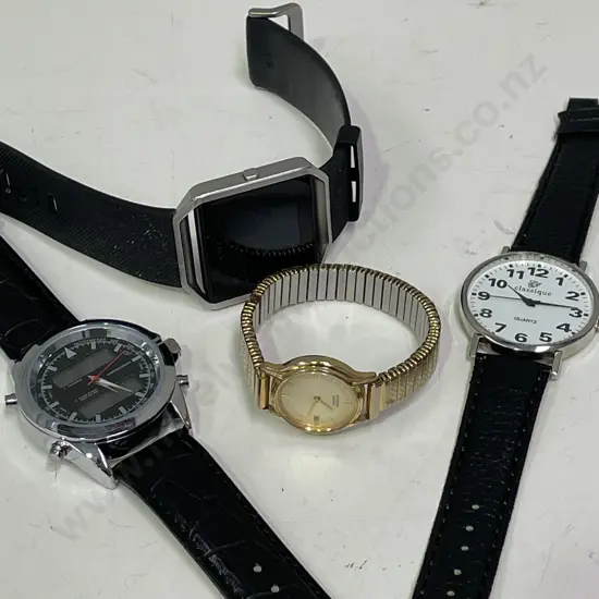 Assorted Watches including Fitbit and Chronograph Watch