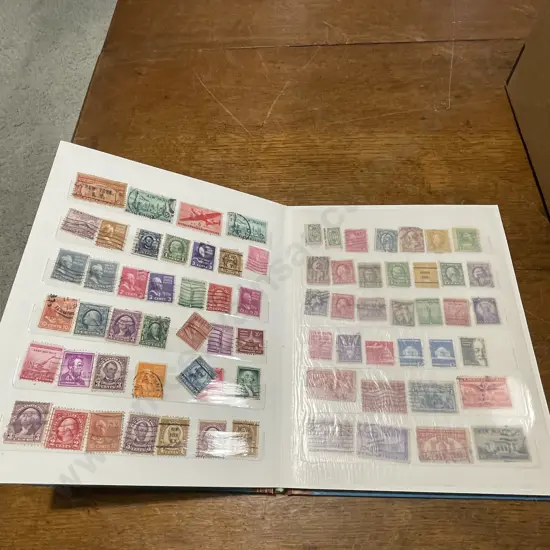 Stamp Album with 6 pages of USA Stamps