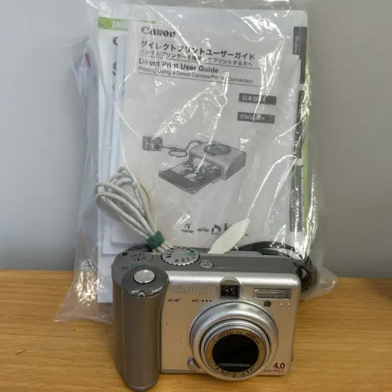 Canon AiAF 4.0 Mega Pixels Camera with acccessories and manuals