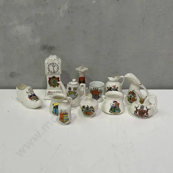 Assorted Vintage Crested Porcelain items
