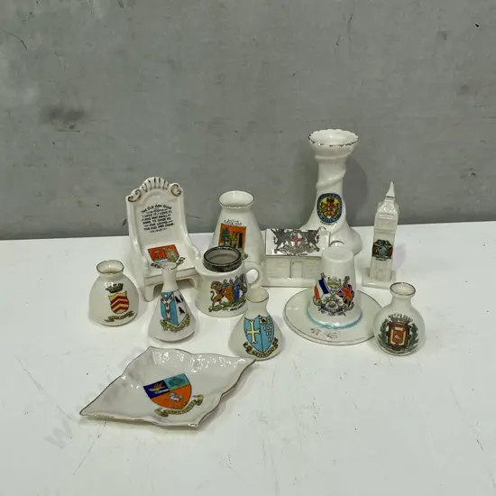 Assorted Vintage Crested Porcelain items