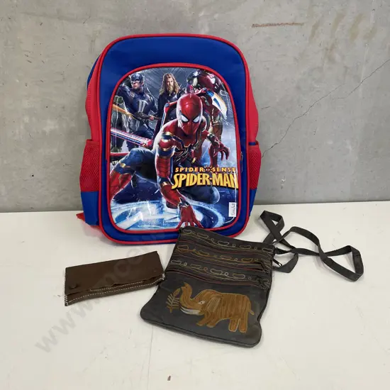 Spiderman Backpack with other bags