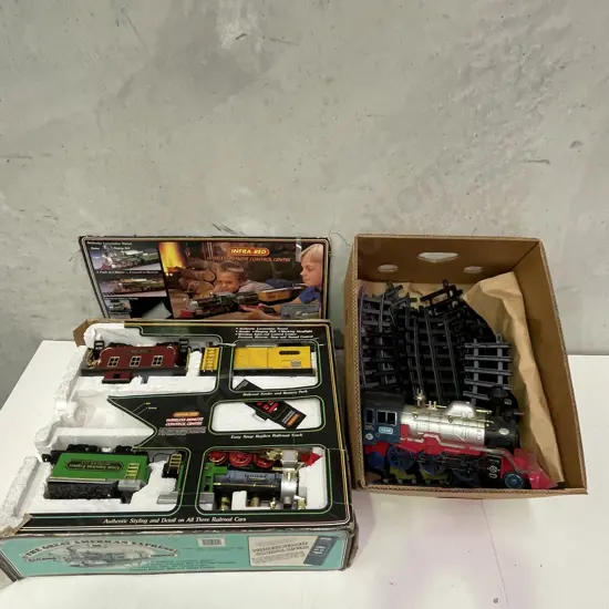 Boxed "The Great American" Express Train Set with Box of Train engine and tracks