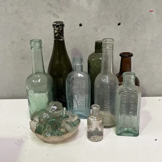 Vintage Glass Bottles etc