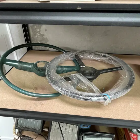 Pair of Vintage Steering Wheels