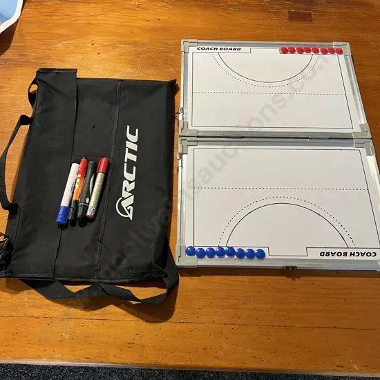 Arctic Coaches Foldup Whiteboard with pens and magnets