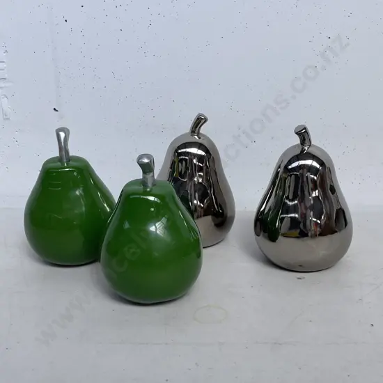 Four Decorative Pear Ornaments