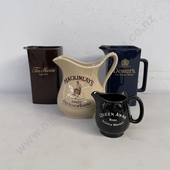 Assorted Vintage Alcohol Advertising Jugs