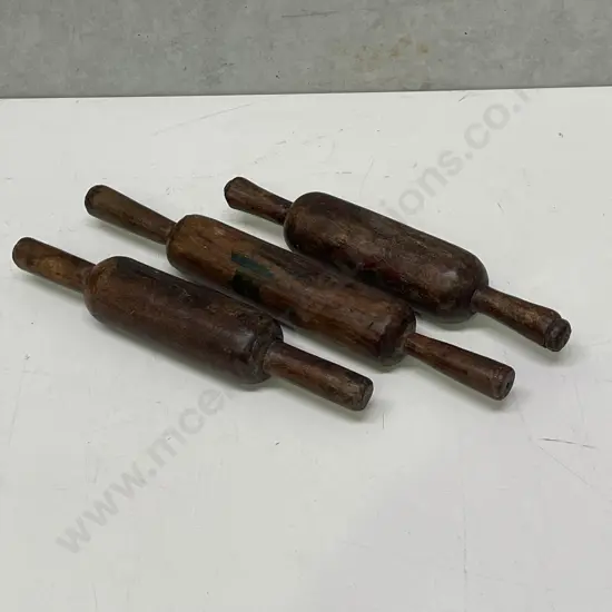 3 Vintage Wooden Rolling Pins