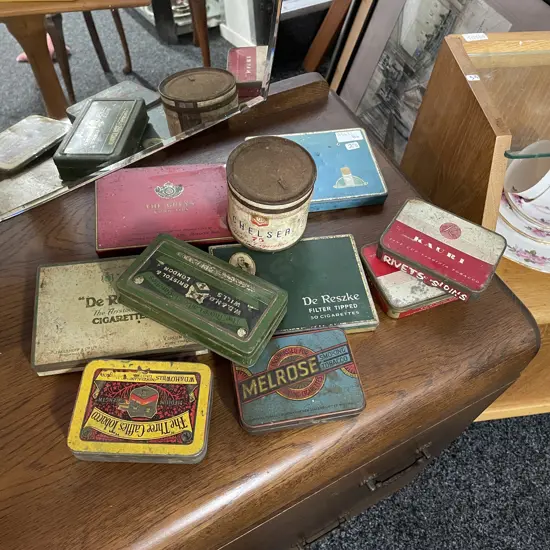 Selection of Vintage Cigarette Tobacco Tins