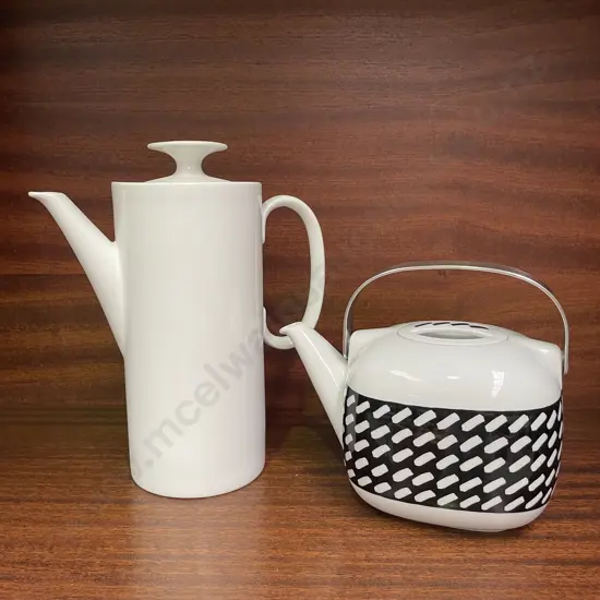 Mid Century Thomas Germany Coffee Pot with Rosenthal Studio Line Teapot