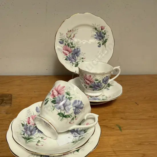 Royal Albert Sweetpea Trios x 2