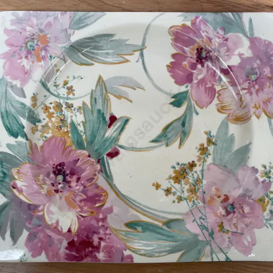 Royal Staffordshire "The Biarritz" Rectangular hand painted plate. 23 x 19cm