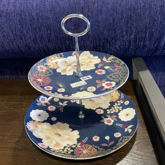 Maxwell and Williams Kimono 2 Tiered Cake Stand