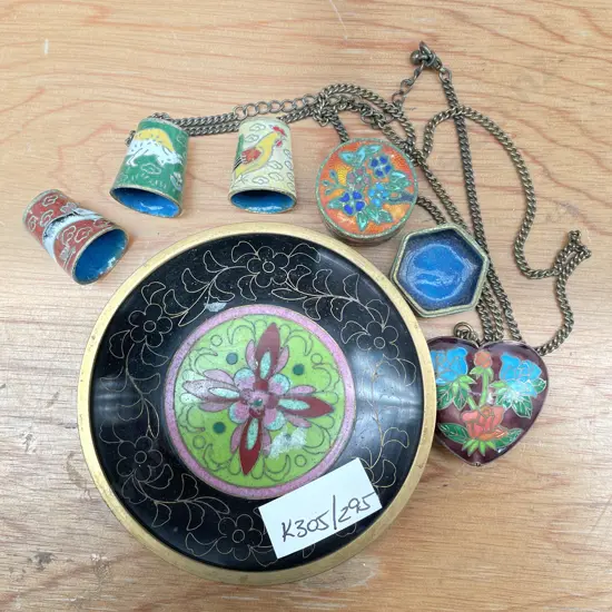 Assortment of Vintage Cloisonne items