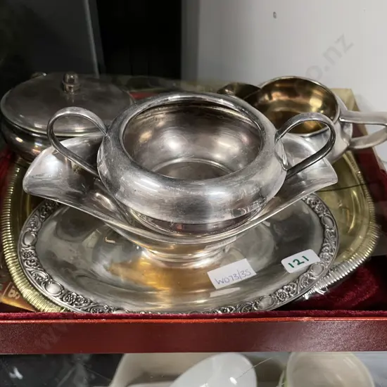 Assorted Silverware including Rodd Platter etc