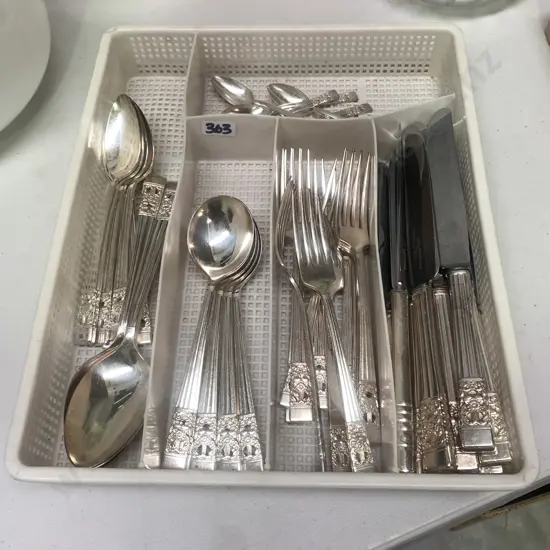 48 Piece Community Sheffield Plate Cutlery Set