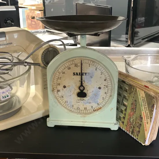 Vintage Retro Selection including Sunbeam Mixmaster, Salter Scales, Cookbooks etc